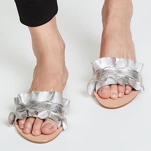 Loeffler Randall birdie ruffle slides sandals